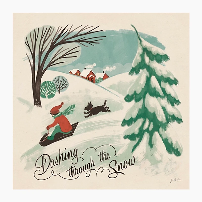Dashing Through the Snow Canvas Art Print