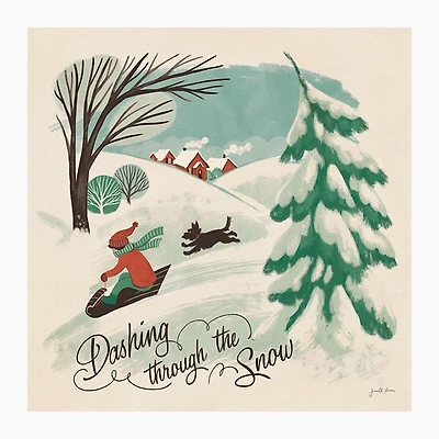 Dashing Through the Snow Canvas Art Print