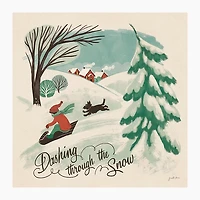 Dashing Through the Snow Canvas Art Print