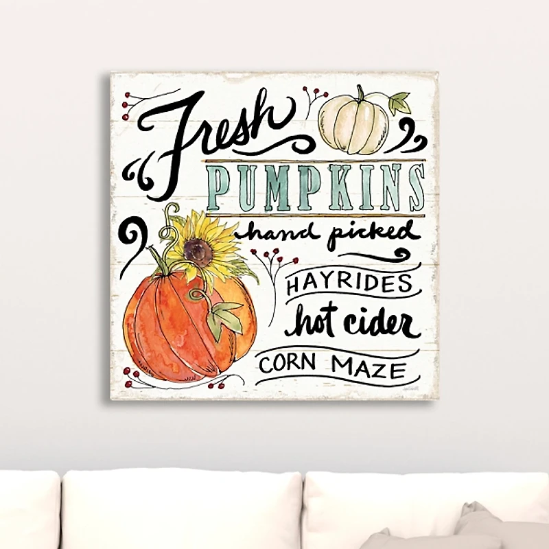 Fresh Harvest Pumpkins Canvas Art Print