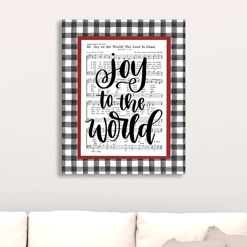 Joy To The World Music Sheet Canvas Art Print