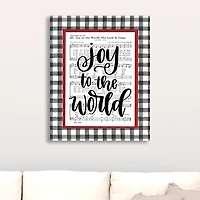 Joy To The World Music Sheet Canvas Art Print