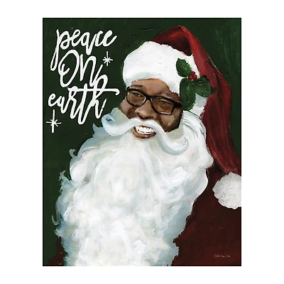 Peace On Earth Santa Canvas Art Print