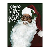 Peace On Earth Santa Canvas Art Print