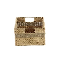 Rectangular Baskets with Metal Handles, Set of 4
