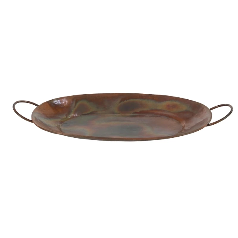 Hammered Copper 3-pc. Iridescent Tray Set