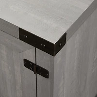 Stone Gray Barn Door TV Stand