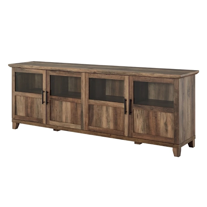 Rustic Oak Four Door TV Stand