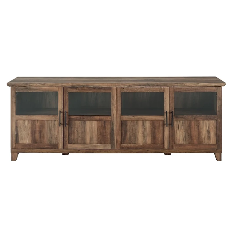Rustic Oak Four Door TV Stand