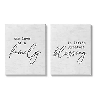 Family Is Life's Blessing Canvas Prints, Set of 2