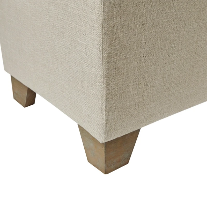 Neutral Split Seat Jackson Storage Bench
