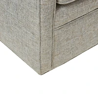 Gray Swivel Upholstered Wide Seat Accent Chair