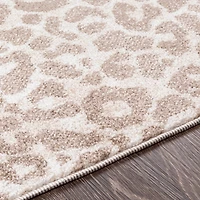 Toasted Brown Cheetah Print Area Rug, 5x7