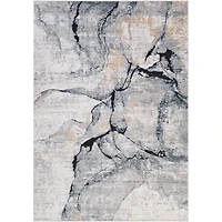 Neutral Marble Swirl Area Rug, 5x7
