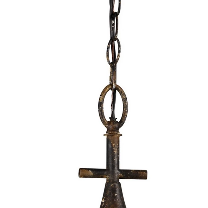 Lucida Black Distressed Metal Pendant Light