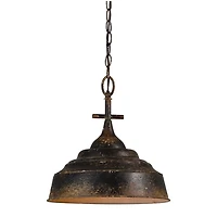 Lucida Black Distressed Metal Pendant Light