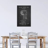 Toilet Paper Patent Canvas Art Print, 18x26 in.
