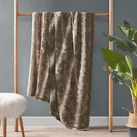 Dark Brown Faux Fur Oversized Throw Blanket