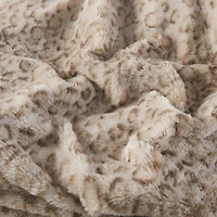 Animal Print Faux Fur Oversized Throw Blanket