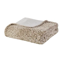 Animal Print Faux Fur Oversized Throw Blanket