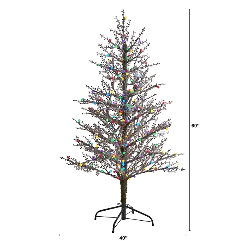 5 ft. Frosted Berry Twig Christmas Tree