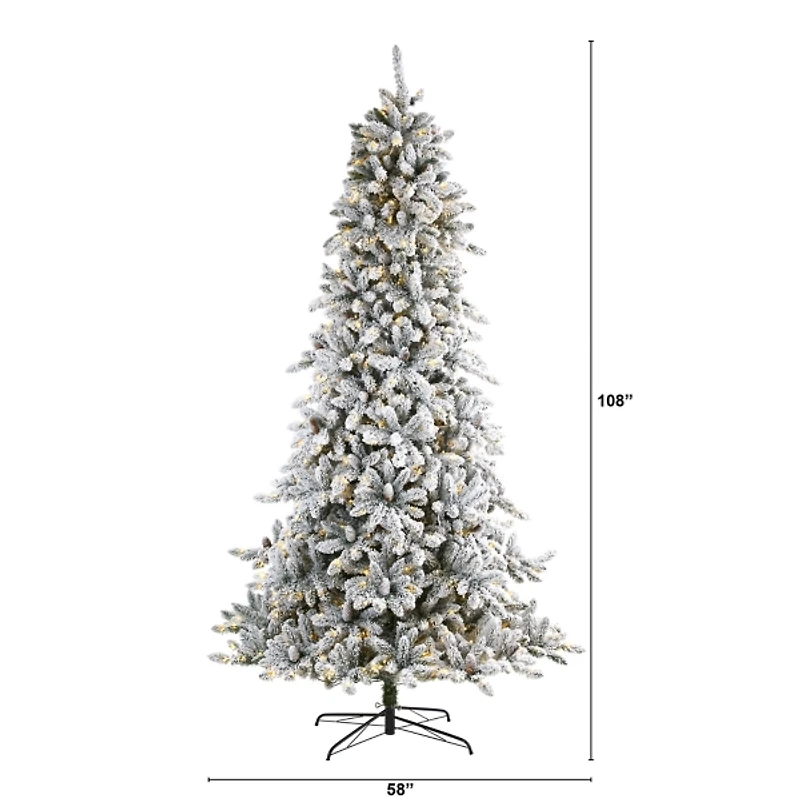 9 ft. Pre-Lit Pine Cone Covered Christmas Tree