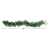 Mixed Pine Clear LED Lighted Garland
