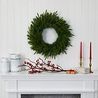 Long Pine Clear LED Wreath