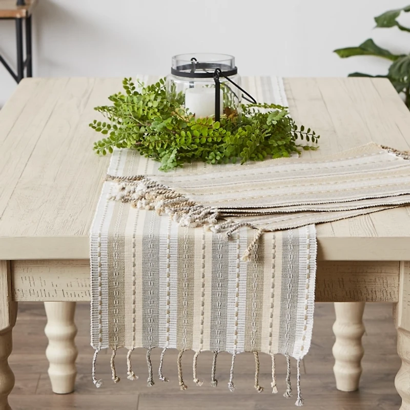 Natural Tonal Stripe Placemats, Set of 6