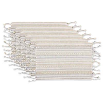 Natural Tonal Stripe Placemats, Set of 6