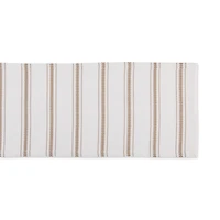 Stone Zig Zag Dobby Stripe Runner