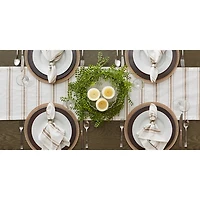 Stone Zig Zag Dobby Stripe Runner