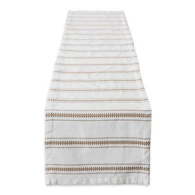 Stone Zig Zag Dobby Stripe Runner