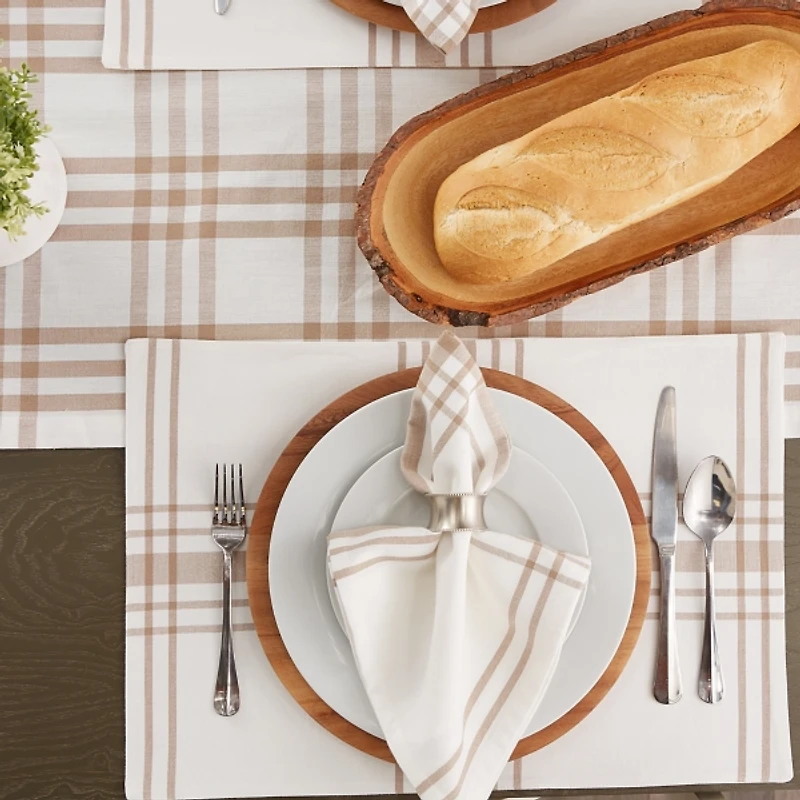 Stone Farmhouse Plaid Placemats, Set of 6