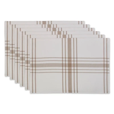 Stone Farmhouse Plaid Placemats, Set of 6