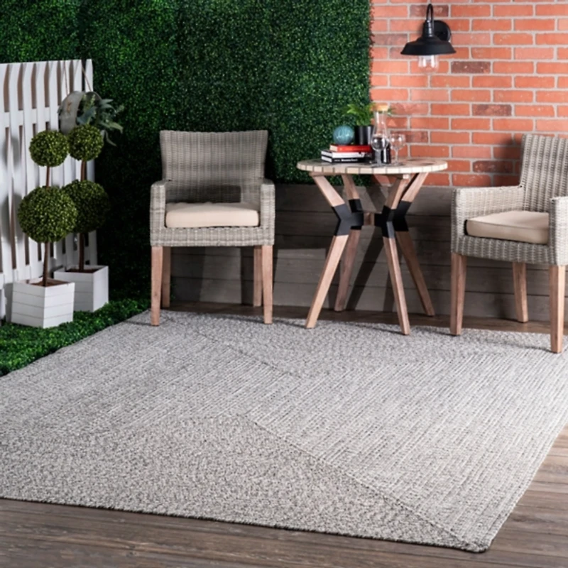 Gray Braided Lefebvre Area Rug, 12x18