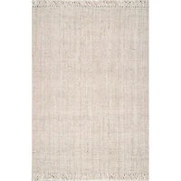 Cream Hand Woven Chunky Loop Area Rug, 8x11