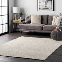 Ivory Hand Woven Jute Area Rug, 9x12