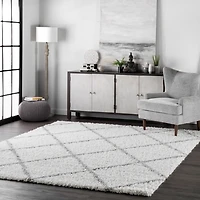 Shaggy Diamond Area Rug, 9x12