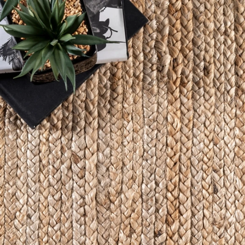 Natural Hand Woven Rigo Jute Area Rug, 9x12