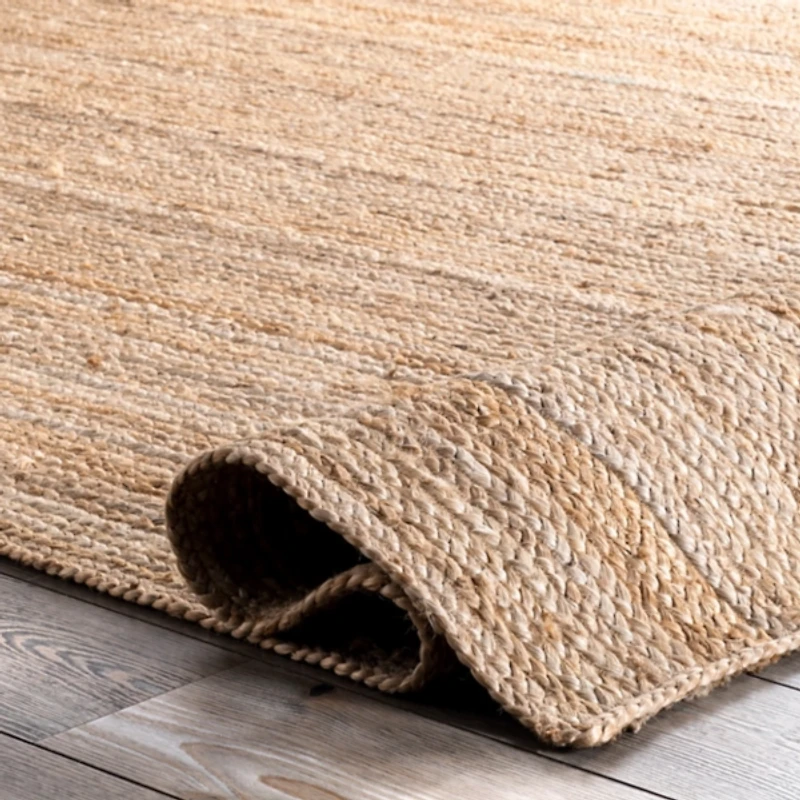 Natural Hand Woven Rigo Jute Area Rug, 9x12