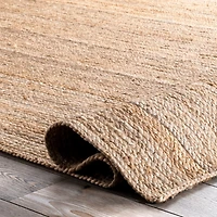 Natural Hand Woven Rigo Jute Area Rug, 9x12