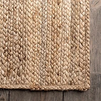 Natural Hand Woven Rigo Jute Area Rug, 9x12
