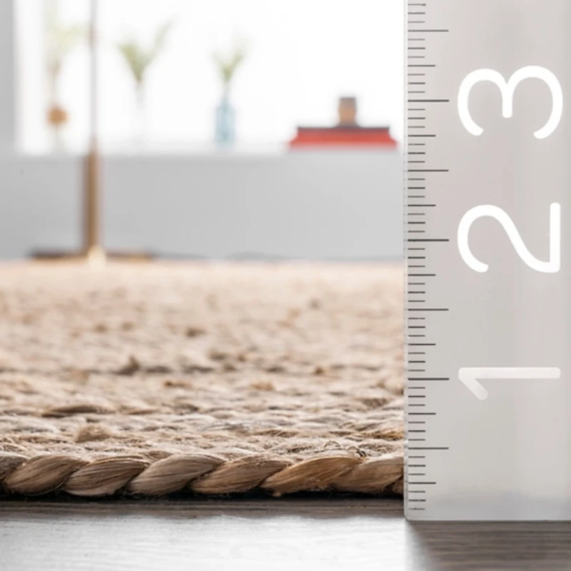 Natural Hand Woven Rigo Jute Area Rug, 9x12