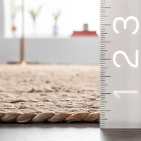 Natural Hand Woven Rigo Jute Area Rug, 9x12