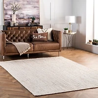 Ivory Hand Woven Rigo Jute Area Rug
