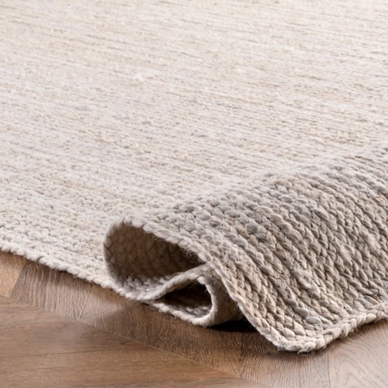 Ivory Hand Woven Rigo Jute Area Rug
