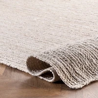 Ivory Hand Woven Rigo Jute Area Rug