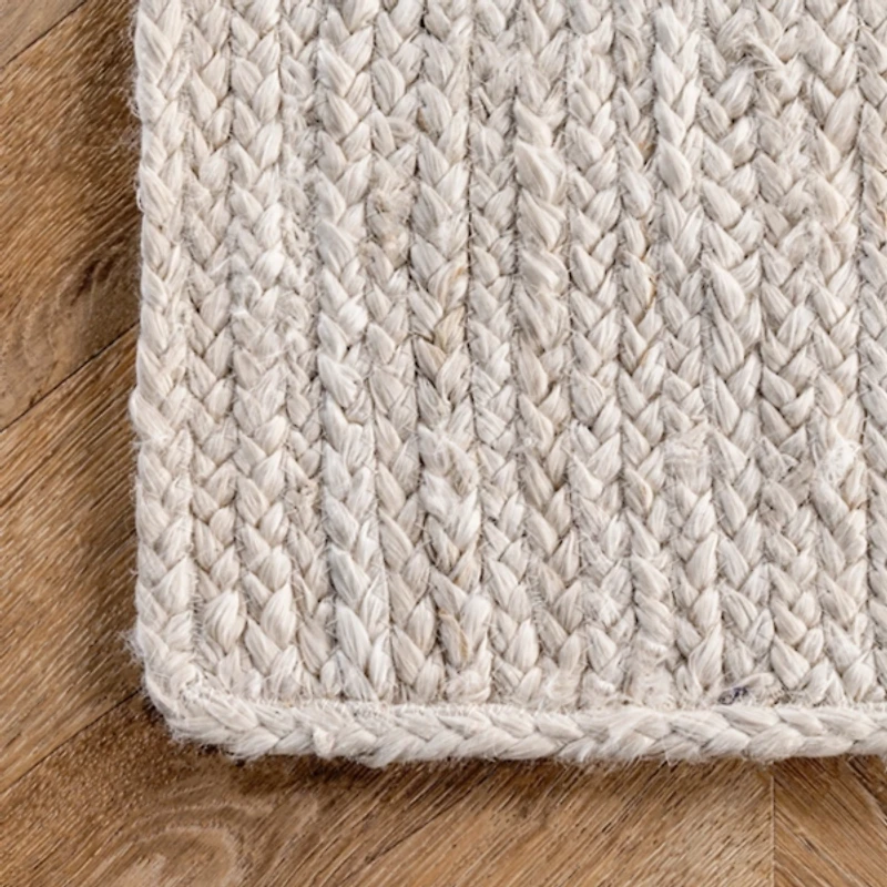 Ivory Hand Woven Rigo Jute Area Rug