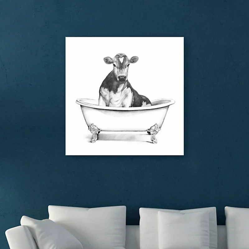 Clawfoot Cow Canvas Art Print